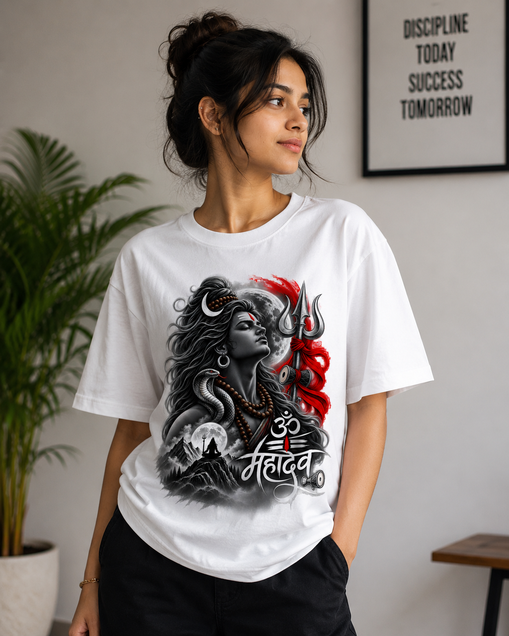 God shiv Premium White T-shirt