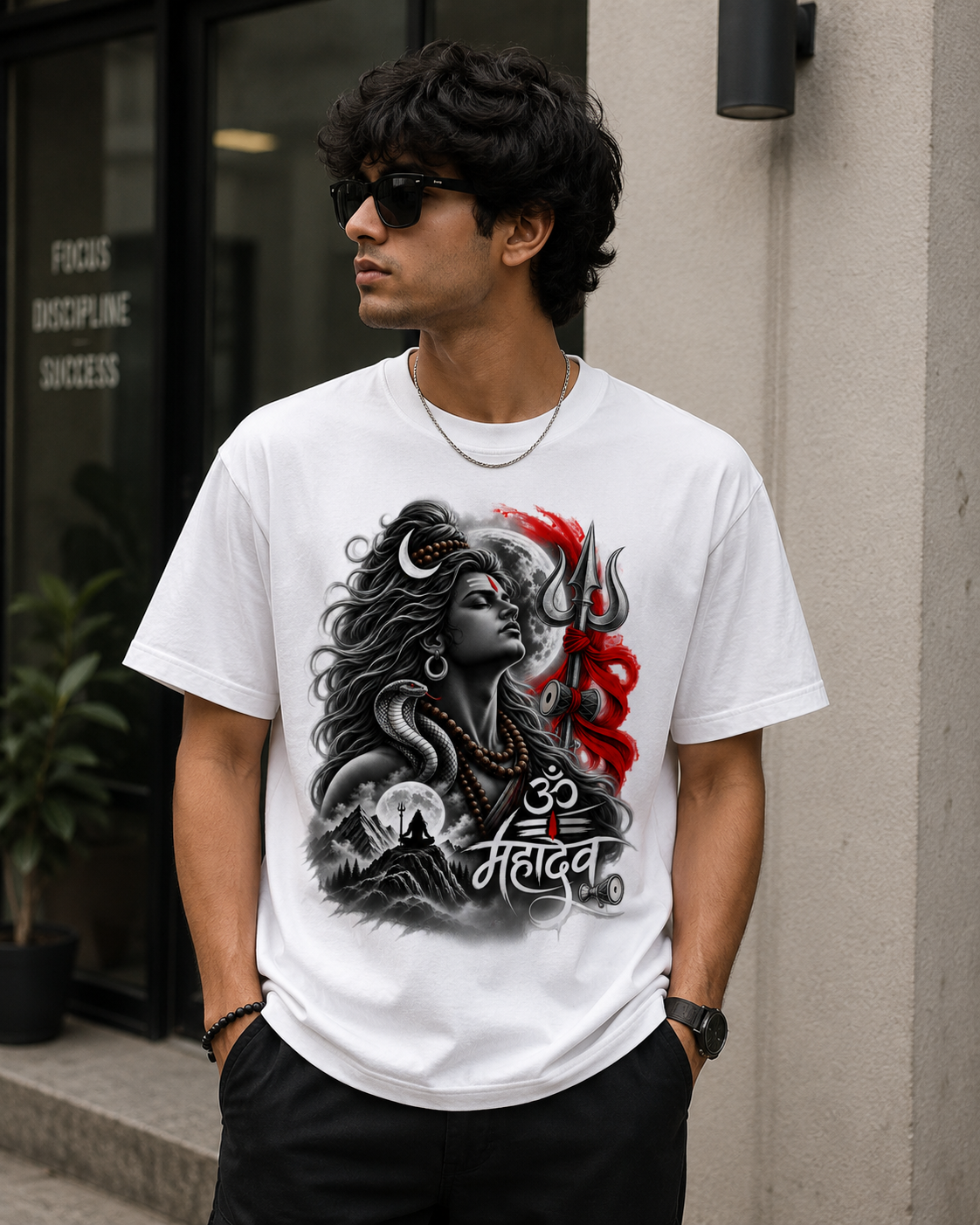 God shiv Premium White T-shirt